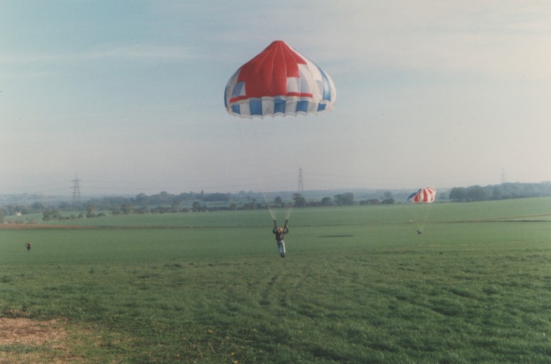 Steve Gordon skydiving at Sibson airfield, near Peterborough.